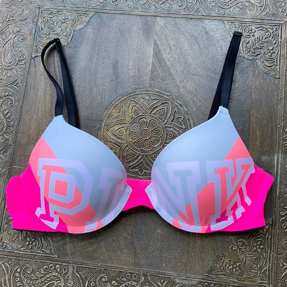 pink victoria’s secret 34A underwire bra